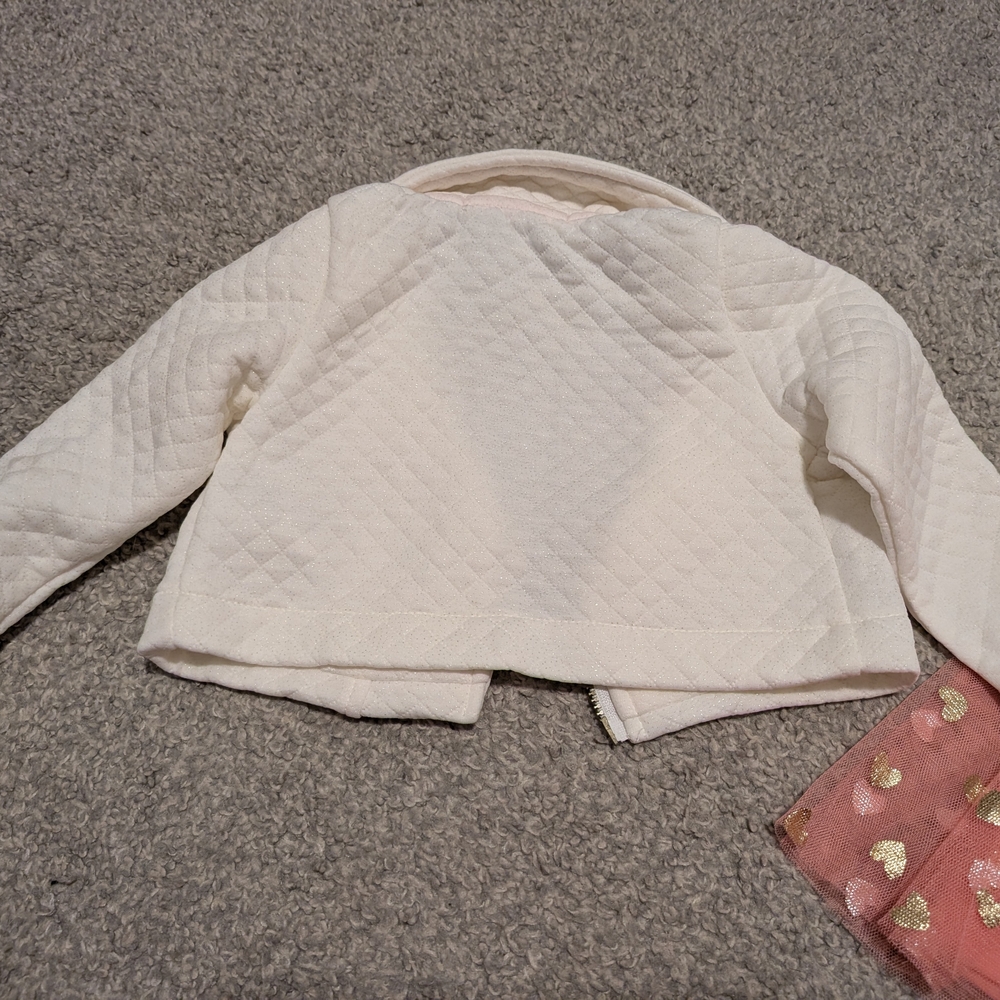 3 For $18 Kids Casual Dress with Jacket - White and Pink - Picture 4 of 8